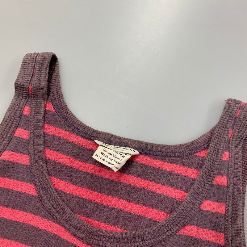 【中古品】【メンズ】 DRIES VAN NOTEN ドリスヴァンノッテン 3751-7109 ベルギー製 ライカ期 BORDER TANK TOP ボーダー タンクトップ トップス 141-260525-cs-12-izu サイズ：M カラー：ピンク×パープル系 万代Net店