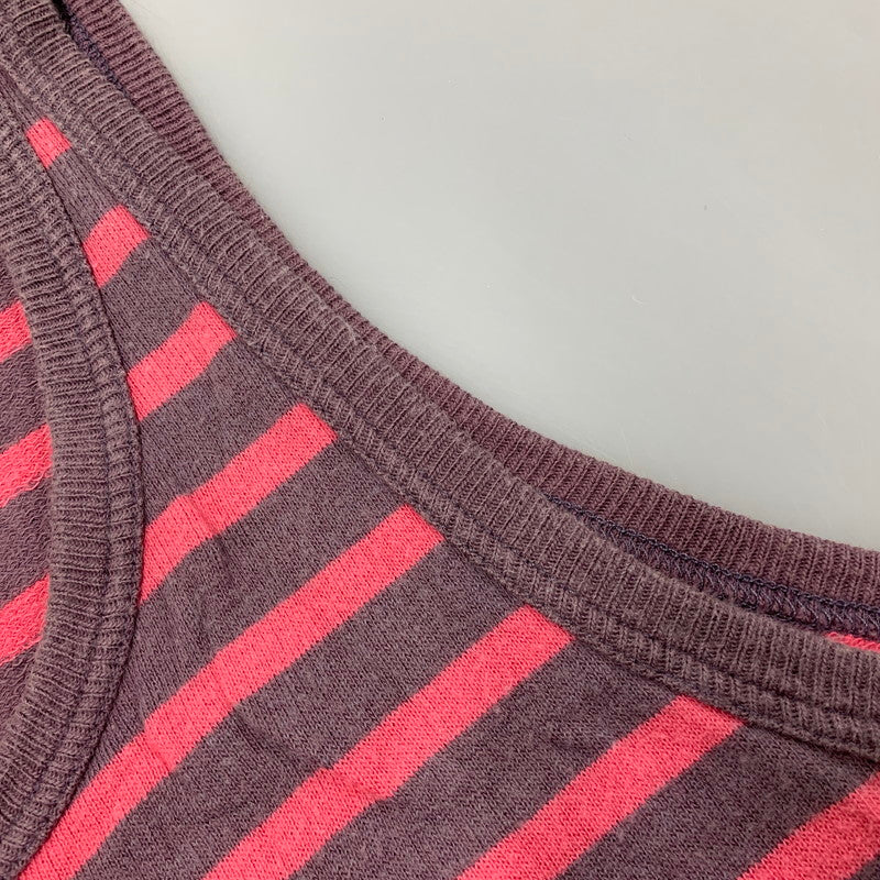 【中古品】【メンズ】 DRIES VAN NOTEN ドリスヴァンノッテン 3751-7109 ベルギー製 ライカ期 BORDER TANK TOP ボーダー タンクトップ トップス 141-260525-cs-12-izu サイズ：M カラー：ピンク×パープル系 万代Net店