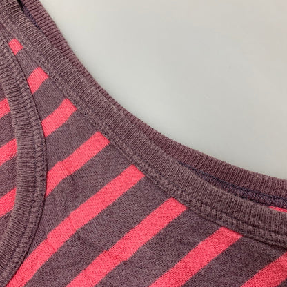 【中古品】【メンズ】 DRIES VAN NOTEN ドリスヴァンノッテン 3751-7109 ベルギー製 ライカ期 BORDER TANK TOP ボーダー タンクトップ トップス 141-260525-cs-12-izu サイズ：M カラー：ピンク×パープル系 万代Net店