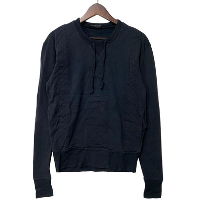 【中古品】【メンズ】 KRIS VAN ASSCHE クリスヴァンアッシュ QUILTING SWEAT SHIRT キルティング スウェット 141-260527-as-30-izu サイズ：XS カラー：ブラック 万代Net店