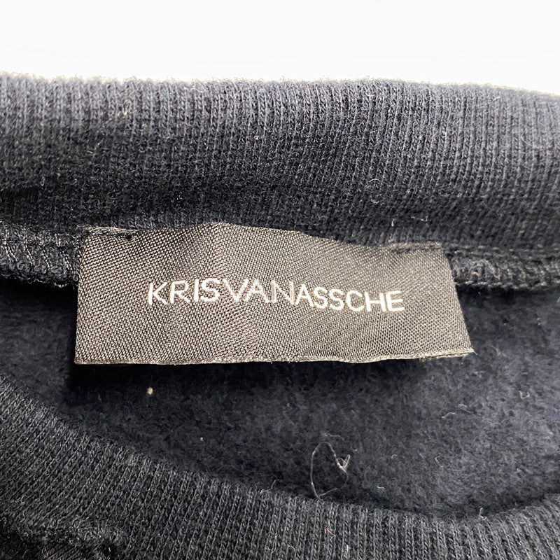【中古品】【メンズ】 KRIS VAN ASSCHE クリスヴァンアッシュ QUILTING SWEAT SHIRT キルティング スウェット 141-260527-as-30-izu サイズ：XS カラー：ブラック 万代Net店