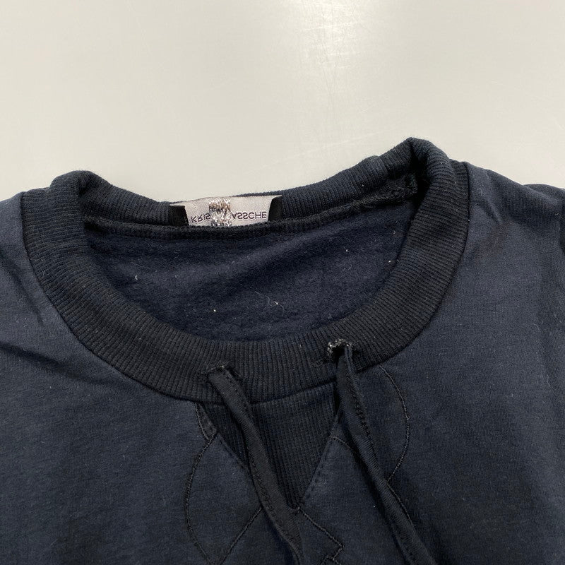 【中古品】【メンズ】 KRIS VAN ASSCHE クリスヴァンアッシュ QUILTING SWEAT SHIRT キルティング スウェット 141-260527-as-30-izu サイズ：XS カラー：ブラック 万代Net店
