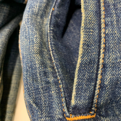 【中古品】【メンズ】 EZRA FITCH エズラフィッチ DAMAGE DENIM JACKET ダメージ デニム ジャケット アウター 145-260714-cs-16-izu サイズ：S カラー：インディゴ 万代Net店