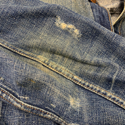 【中古品】【メンズ】 EZRA FITCH エズラフィッチ DAMAGE DENIM JACKET ダメージ デニム ジャケット アウター 145-260714-cs-16-izu サイズ：S カラー：インディゴ 万代Net店
