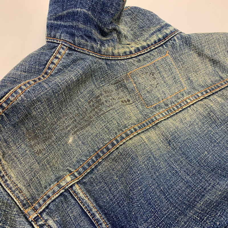 【中古品】【メンズ】 EZRA FITCH エズラフィッチ DAMAGE DENIM JACKET ダメージ デニム ジャケット アウター 145-260714-cs-16-izu サイズ：S カラー：インディゴ 万代Net店