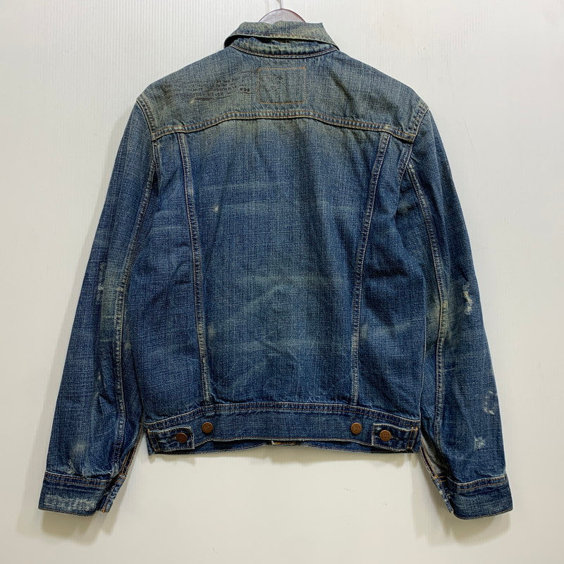 【中古品】【メンズ】 EZRA FITCH エズラフィッチ DAMAGE DENIM JACKET ダメージ デニム ジャケット アウター 145-260714-cs-16-izu サイズ：S カラー：インディゴ 万代Net店