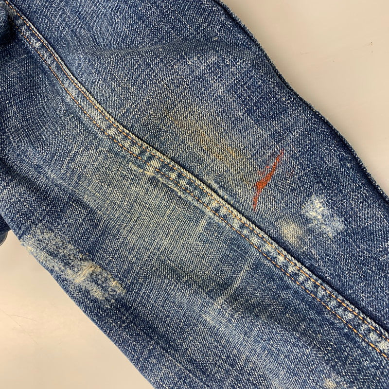 【中古品】【メンズ】 EZRA FITCH エズラフィッチ DAMAGE DENIM JACKET ダメージ デニム ジャケット アウター 145-260714-cs-16-izu サイズ：S カラー：インディゴ 万代Net店