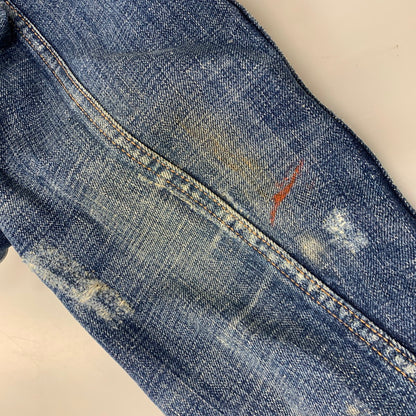 【中古品】【メンズ】 EZRA FITCH エズラフィッチ DAMAGE DENIM JACKET ダメージ デニム ジャケット アウター 145-260714-cs-16-izu サイズ：S カラー：インディゴ 万代Net店