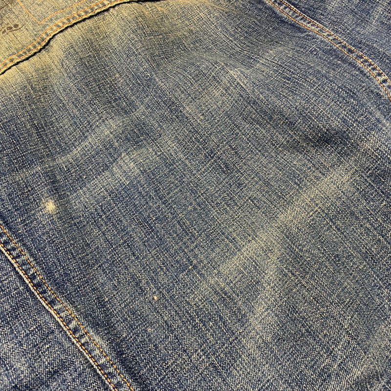 【中古品】【メンズ】 EZRA FITCH エズラフィッチ DAMAGE DENIM JACKET ダメージ デニム ジャケット アウター 145-260714-cs-16-izu サイズ：S カラー：インディゴ 万代Net店