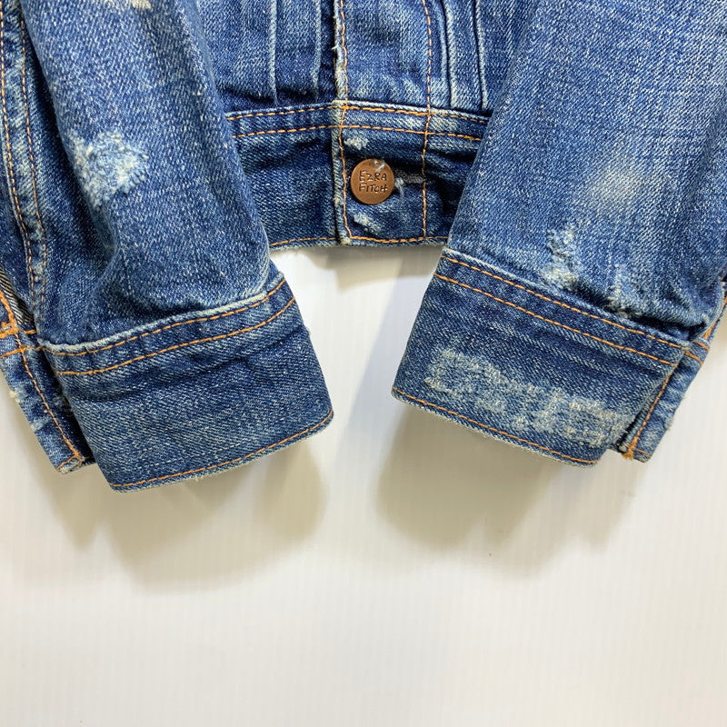 【中古品】【メンズ】 EZRA FITCH エズラフィッチ DAMAGE DENIM JACKET ダメージ デニム ジャケット アウター 145-260714-cs-16-izu サイズ：S カラー：インディゴ 万代Net店