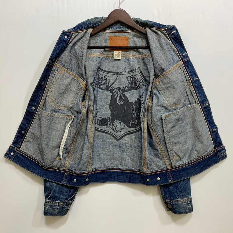 【中古品】【メンズ】 EZRA FITCH エズラフィッチ DAMAGE DENIM JACKET ダメージ デニム ジャケット アウター 145-260714-cs-16-izu サイズ：S カラー：インディゴ 万代Net店