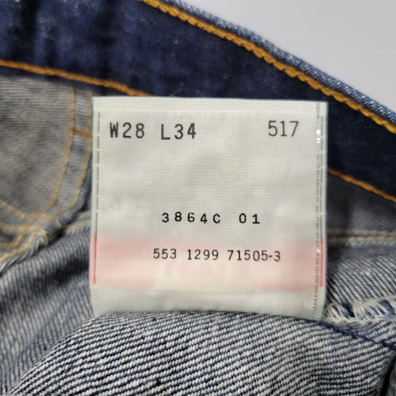 【中古品】【メンズ】 Levi's リーバイス BOOTS CUT DENIM PANTS 517-03 ブーツカット デニムパンツ 刻印553 USA製 ジーンズ 157-260528-as-06-izu サイズ：28×34 カラー：インディゴ 万代Net店