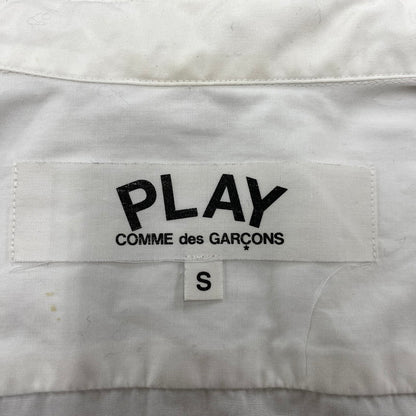 【中古品】【メンズ】 COMME DES GARCONS コムデギャルソン CDG PLAY AZ-B002 SHIRT RED HEART シーディージー プレイ シャツ レッド ハート トップス 長袖 140-260529-cs-04-izu サイズ：S カラー：ホワイト 万代Net店