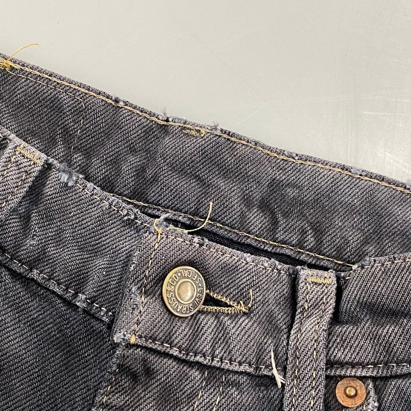 【現状渡し品】【メンズ】 LEVI'S リーバイス 550-0205 刻印650 USA製 RELAX FIT DENIM PANTS リラックス フィット デニム パンツ ボトムス 157-260526-kh-04-izu サイズ：31×34 カラー：ブラック系 万代Net店
