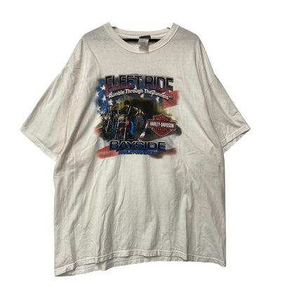 【中古品】【メンズ】 HARLEY DAVIDSON ハーレーダビッドソン c2003 FLEET RIDE TEE Tシャツ 半袖 146-260607-as-32-izu サイズ：2XL カラー：ホワイト 万代Net店