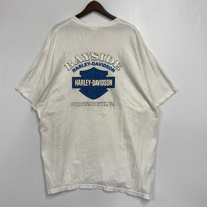 【中古品】【メンズ】 HARLEY DAVIDSON ハーレーダビッドソン c2003 FLEET RIDE TEE Tシャツ 半袖 146-260607-as-32-izu サイズ：2XL カラー：ホワイト 万代Net店