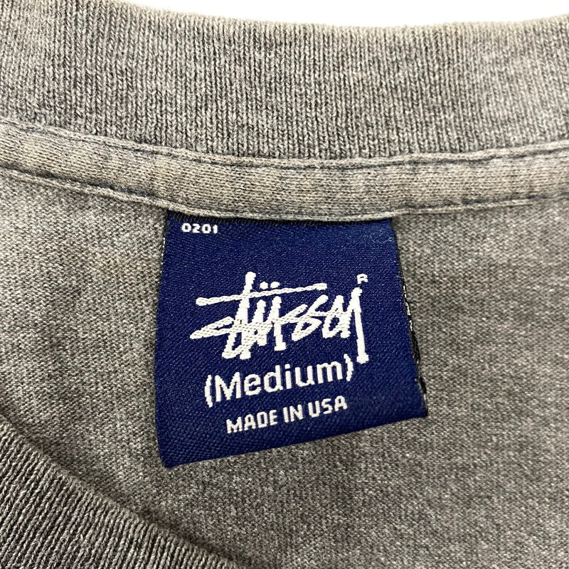 【中古品】【メンズ】 OLD STUSSY オールド ステューシー 両シングル 紺タグ USA製 STUCCI SS TEE ショートスリーブ Tシャツ トップス 142-260526-kh-12-izu サイズ：M カラー：グレー 万代Net店