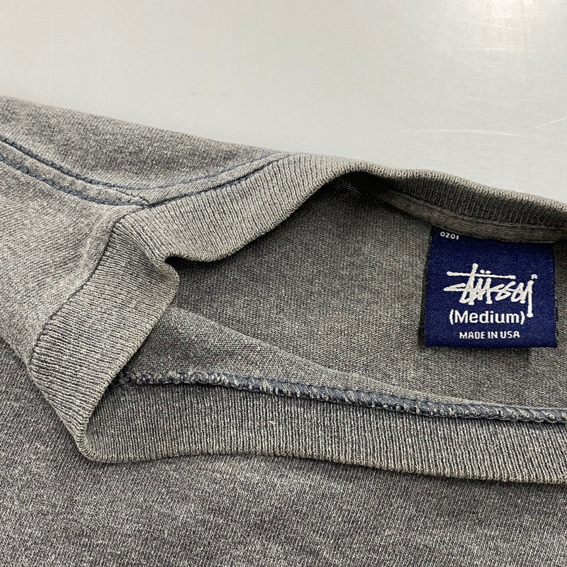 【中古品】【メンズ】 OLD STUSSY オールド ステューシー 両シングル 紺タグ USA製 STUCCI SS TEE ショートスリーブ Tシャツ トップス 142-260526-kh-12-izu サイズ：M カラー：グレー 万代Net店