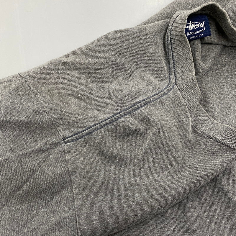 【中古品】【メンズ】 OLD STUSSY オールド ステューシー 両シングル 紺タグ USA製 STUCCI SS TEE ショートスリーブ Tシャツ トップス 142-260526-kh-12-izu サイズ：M カラー：グレー 万代Net店