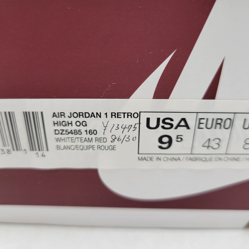 【中古品】【メンズ】 NIKE ナイキ AIR JORDAN 1 RETRO HIGH OG DZ5485-160 エア ジョーダン 1 レトロ ハイ OG スニーカー シューズ 靴 160-260529-as-02-izu サイズ：27.5cm カラー：WHITE/TEAM RED 万代Net店