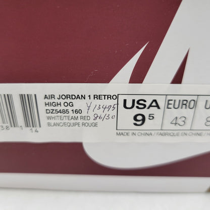 【中古品】【メンズ】 NIKE ナイキ AIR JORDAN 1 RETRO HIGH OG DZ5485-160 エア ジョーダン 1 レトロ ハイ OG スニーカー シューズ 靴 160-260529-as-02-izu サイズ：27.5cm カラー：WHITE/TEAM RED 万代Net店
