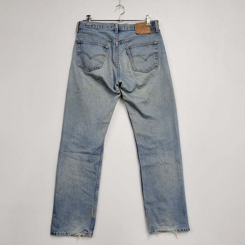 【現状渡し品】【メンズ】 Levi's リーバイス 501 DENIM PANTS 501-0193 デニムパンツ 刻印511 USA製 ジーンズ 157-260528-as-05-izu サイズ：34×32 カラー：ライトインディゴ 万代Net店