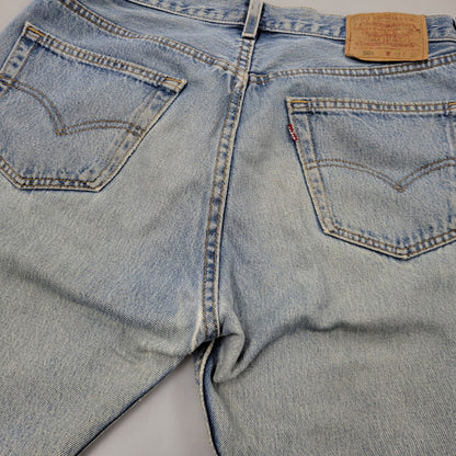 【現状渡し品】【メンズ】 Levi's リーバイス 501 DENIM PANTS 501-0193 デニムパンツ 刻印511 USA製 ジーンズ 157-260528-as-05-izu サイズ：34×32 カラー：ライトインディゴ 万代Net店