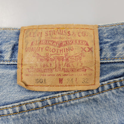 【現状渡し品】【メンズ】 Levi's リーバイス 501 DENIM PANTS 501-0193 デニムパンツ 刻印511 USA製 ジーンズ 157-260528-as-05-izu サイズ：34×32 カラー：ライトインディゴ 万代Net店