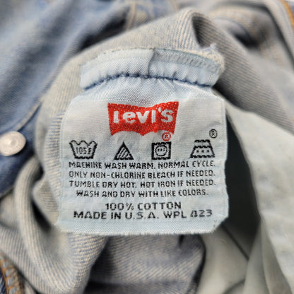 【現状渡し品】【メンズ】 Levi's リーバイス 501 DENIM PANTS 501-0193 デニムパンツ 刻印511 USA製 ジーンズ 157-260528-as-05-izu サイズ：34×32 カラー：ライトインディゴ 万代Net店