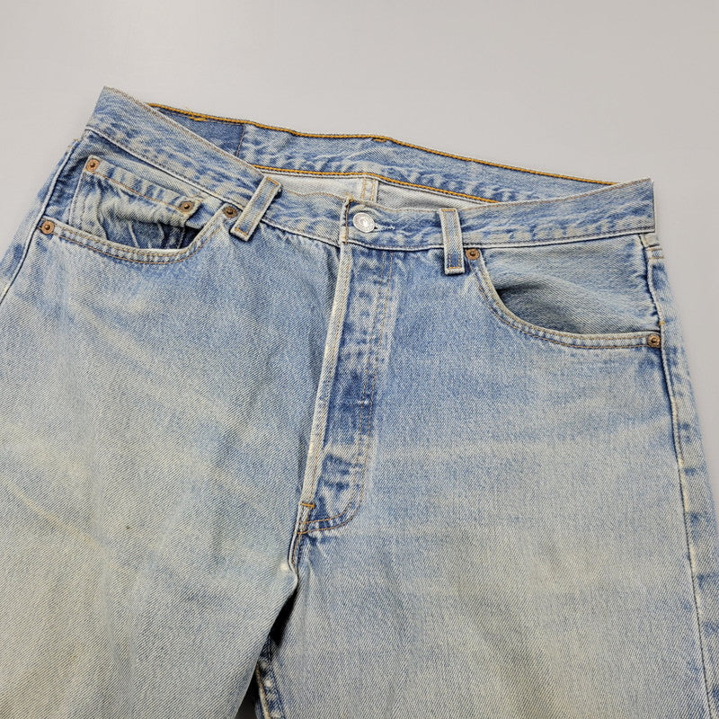 【現状渡し品】【メンズ】 Levi's リーバイス 501 DENIM PANTS 501-0193 デニムパンツ 刻印511 USA製 ジーンズ 157-260528-as-05-izu サイズ：34×32 カラー：ライトインディゴ 万代Net店