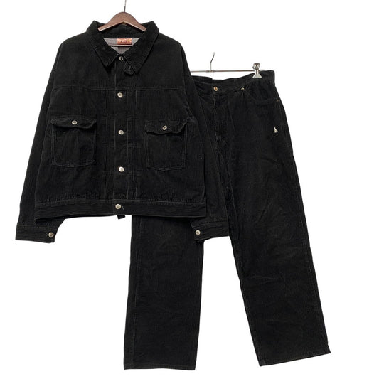 【中古品】【メンズ】 FREAK'S STORE フリークスストア × I NEED YOU BABY アイニーヂューベイべー 23AW-120SET CORDUROY WIDE PANTS SET-UP セットアップ 147-260529-ya-11-izu サイズ：L カラー：ブラック 万代Net店