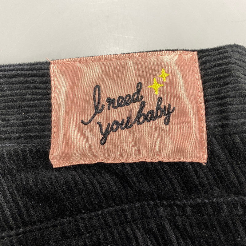 【中古品】【メンズ】 FREAK'S STORE フリークスストア × I NEED YOU BABY アイニーヂューベイべー 23AW-120SET CORDUROY WIDE PANTS SET-UP セットアップ 147-260529-ya-11-izu サイズ：L カラー：ブラック 万代Net店