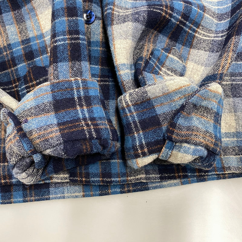 【中古品】【メンズ】 PENDLETON ペンドルトン 70S USA製 BOARD SHIRT ボード シャツ トップス 長袖 146-260529-ya-14-izu サイズ：L カラー：ブルー 万代Net店