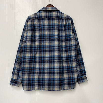 【中古品】【メンズ】 PENDLETON ペンドルトン 70S USA製 BOARD SHIRT ボード シャツ トップス 長袖 146-260529-ya-14-izu サイズ：L カラー：ブルー 万代Net店
