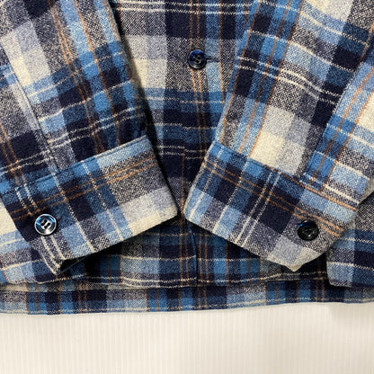【中古品】【メンズ】 PENDLETON ペンドルトン 70S USA製 BOARD SHIRT ボード シャツ トップス 長袖 146-260529-ya-14-izu サイズ：L カラー：ブルー 万代Net店