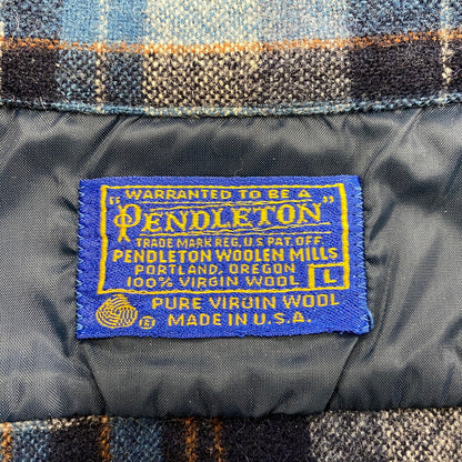 【中古品】【メンズ】 PENDLETON ペンドルトン 70S USA製 BOARD SHIRT ボード シャツ トップス 長袖 146-260529-ya-14-izu サイズ：L カラー：ブルー 万代Net店