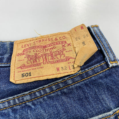 【現状渡し品】【メンズ】 EURO LEVI'S ユーロ リーバイス 00501-0101 刻印247 2002年製 00S 501 DENIM PANTS デニム パンツ ボトムス ズボン 157-260719-cs-09-izu サイズ：32×32 カラー：インディゴ 万代Net店