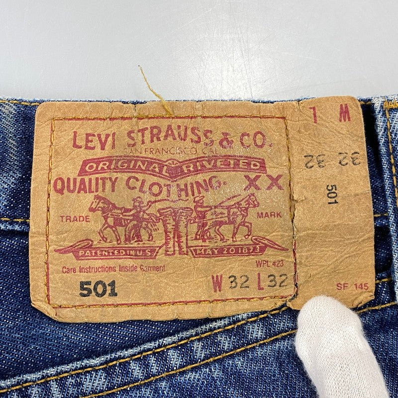 【現状渡し品】【メンズ】 EURO LEVI'S ユーロ リーバイス 00501-0101 刻印247 2002年製 00S 501 DENIM PANTS デニム パンツ ボトムス ズボン 157-260719-cs-09-izu サイズ：32×32 カラー：インディゴ 万代Net店