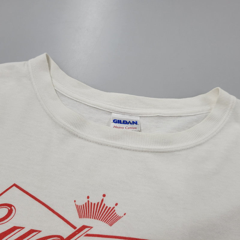 【中古品】【メンズ】 GILDAN ギルダン 00S BUDWEISER バドワイザー SS TEE ショートスリーブ Tシャツ トップス 半袖 146-260602-ya-13-izu サイズ：L カラー：ホワイト 万代Net店