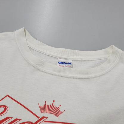 【中古品】【メンズ】 GILDAN ギルダン 00S BUDWEISER バドワイザー SS TEE ショートスリーブ Tシャツ トップス 半袖 146-260602-ya-13-izu サイズ：L カラー：ホワイト 万代Net店