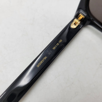 【中古品】【メンズ/レディース】 GUCCI グッチ SQUARE SUNGLASSES GG0637SK スクエア サングラス 183-260530-as-24-izu サイズ：56□18-150 カラー：ブラック 万代Net店