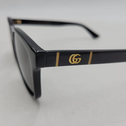 【中古品】【メンズ/レディース】 GUCCI グッチ SQUARE SUNGLASSES GG0637SK スクエア サングラス 183-260530-as-24-izu サイズ：56□18-150 カラー：ブラック 万代Net店