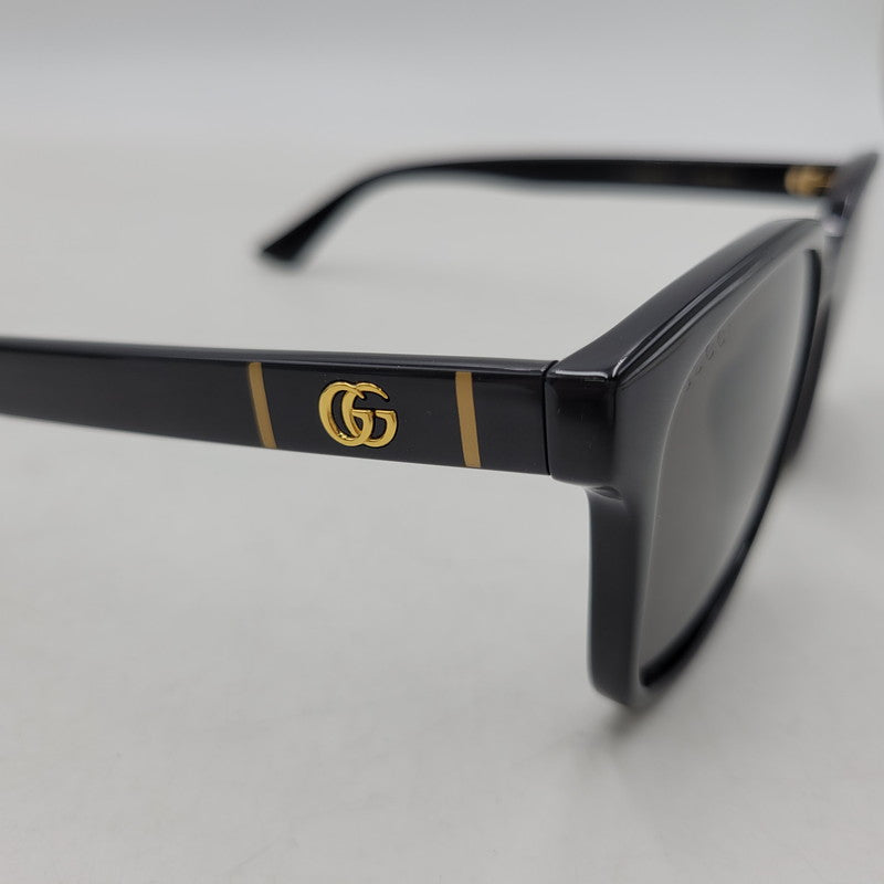 【中古品】【メンズ/レディース】 GUCCI グッチ SQUARE SUNGLASSES GG0637SK スクエア サングラス 183-260530-as-24-izu サイズ：56□18-150 カラー：ブラック 万代Net店
