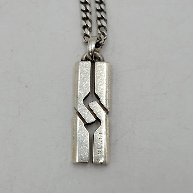 【中古品】【メンズ/レディース】 GUCCI グッチ AG925 インフィニティノット ネックレス アクセサリー 182-260530-as-18-izu カラー：シルバー 万代Net店