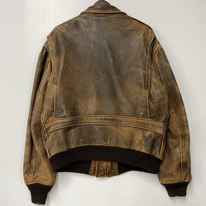 【中古品】【メンズ】 AVIREX アヴィレックス 7823 USA製 80-90S TYPE G-2 FLIGHT JACKET タイプ ジーツー フライト ジャケット アウター 145-260527-cs-01-izu サイズ：44 カラー：ブラウン 万代Net店