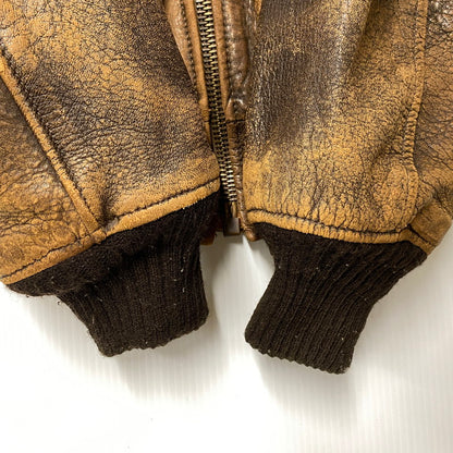 【中古品】【メンズ】 AVIREX アヴィレックス 7823 USA製 80-90S TYPE G-2 FLIGHT JACKET タイプ ジーツー フライト ジャケット アウター 145-260527-cs-01-izu サイズ：44 カラー：ブラウン 万代Net店