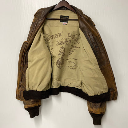 【中古品】【メンズ】 AVIREX アヴィレックス 7823 USA製 80-90S TYPE G-2 FLIGHT JACKET タイプ ジーツー フライト ジャケット アウター 145-260527-cs-01-izu サイズ：44 カラー：ブラウン 万代Net店