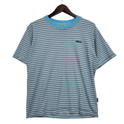 【中古品】【メンズ】 BITCH SKATEBOARDS ビッチスケートボード BORDER S/S TEE ボーダー ショートスリーブ Tシャツ 半袖 146-260530-as-05-izu サイズ：M カラー：ブルー系 万代Net店