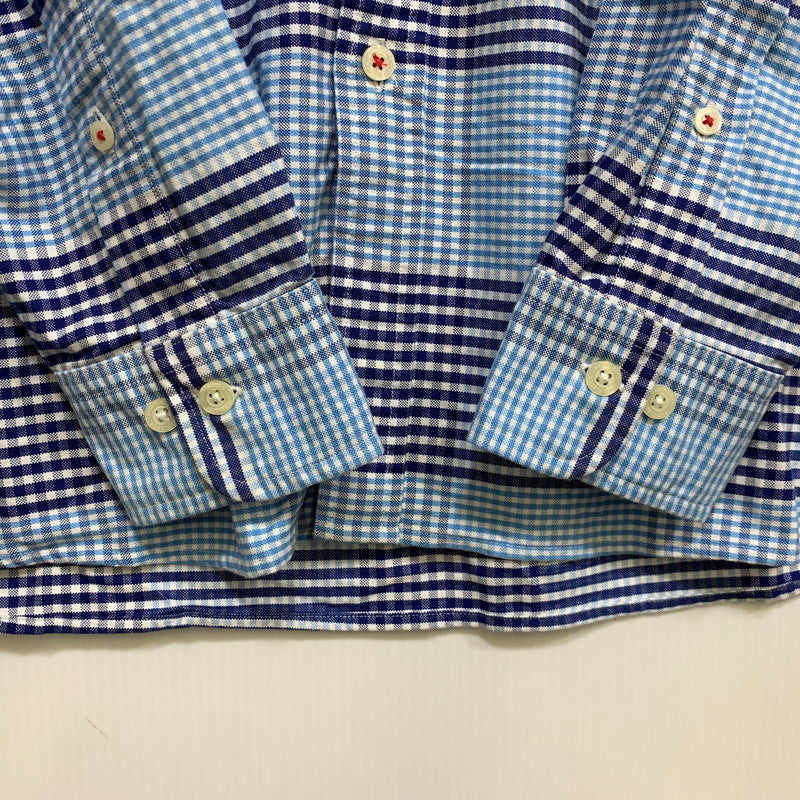 【中古品】【メンズ】 Brooks Brothers ブルックスブラザーズ RED FLEECE GINGHAM CHECK LS SHIRT ギンガムチェック ロングスリーブ シャツ 長袖 145-260715-as-03-izu サイズ：S カラー：ブルー系 万代Net店