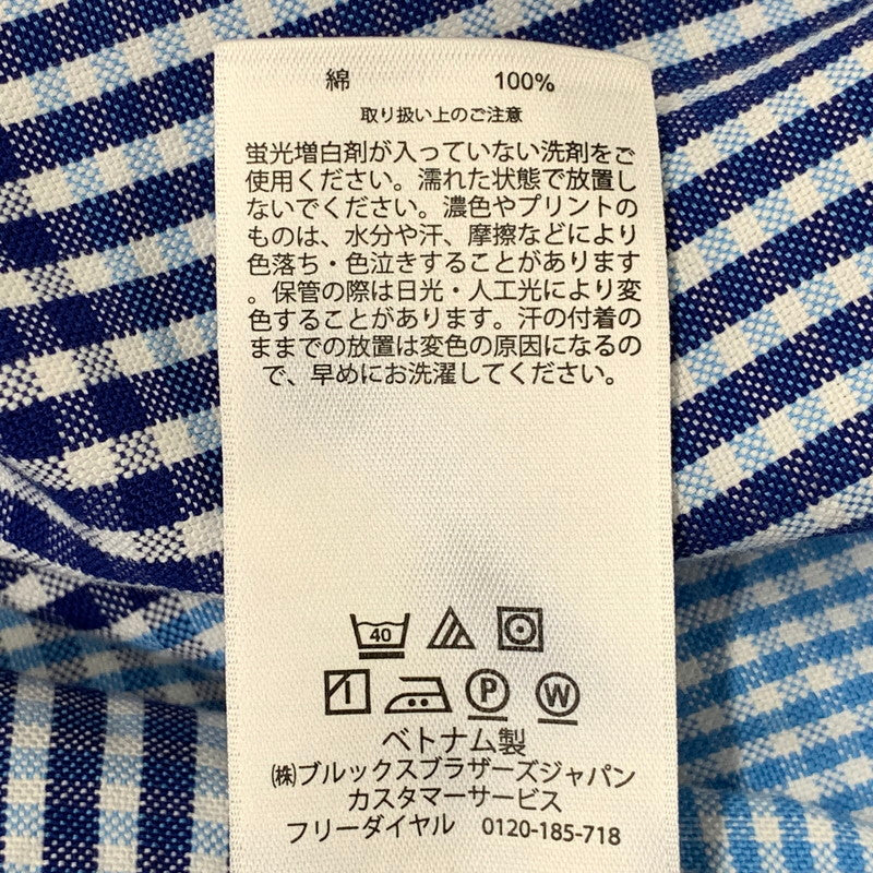 【中古品】【メンズ】 Brooks Brothers ブルックスブラザーズ RED FLEECE GINGHAM CHECK LS SHIRT ギンガムチェック ロングスリーブ シャツ 長袖 145-260715-as-03-izu サイズ：S カラー：ブルー系 万代Net店